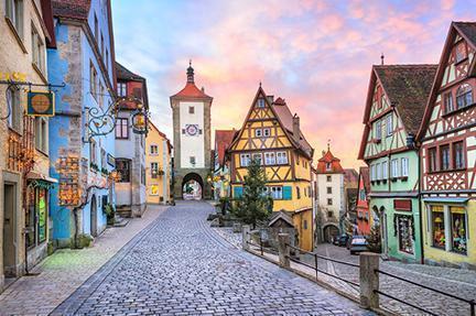 Ciudad medieval de Rothenburg en el land de Baviera