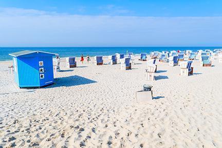 Arenas blancas de las playas de la isla de Sylt