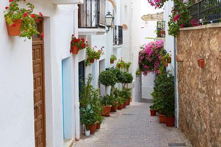 Fachadas blancas típicas de la localidad de Mojácar