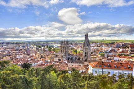 Vista de Burgos con su catedral gótica