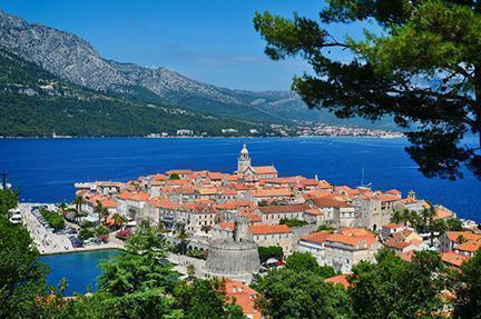 Vistas de la ciudad de Korcula