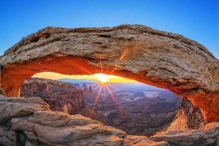 Canyonlands National Park, puesta de sol, EE.UU