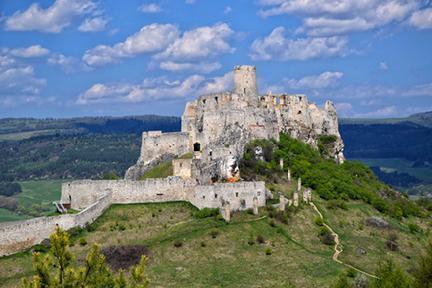 Vista de las ruinas del castillo de Spiš en Eslovaquia