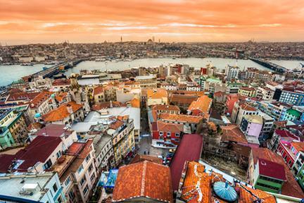 Vistas de Estambul desde lo alto de la Torre Gálata