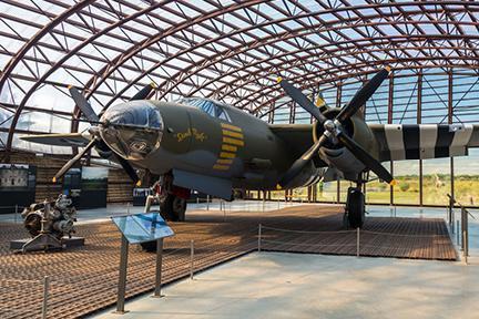 Bombardero americano expuesto en uno de los muchos memoriales y museos del día D