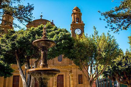 Plaza de Santiago en la localidad de Galdar en la isla de Gran Canaria