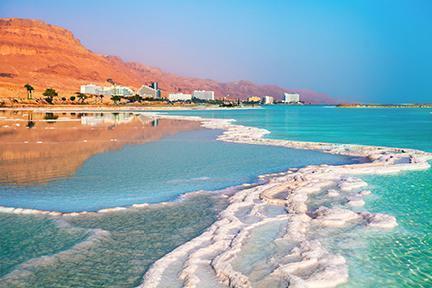 Panorámica de la costa del Mar Muerto
