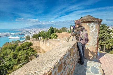 Vistas de Málaga desde el castillo de Gibralfaro