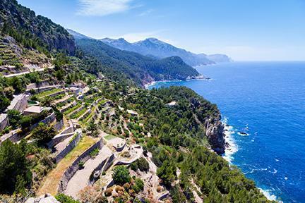 Sierra de Tramuntana junto a la costa Norte de Mallorca