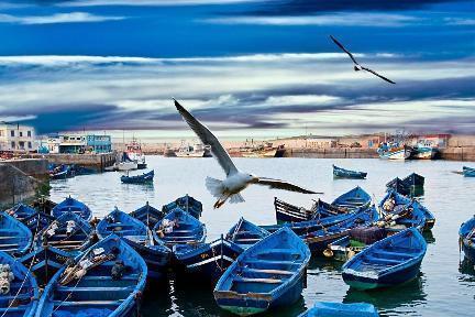 Esauria, puerto marinero, barcas de pescadores,Marruecos