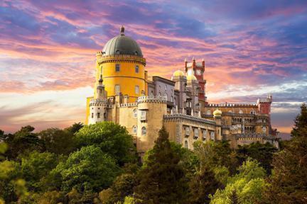Vistas del hermoso Palacio da Pena en Sintra