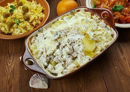 Plato de bacalao, alimento básico en la cocina portuguesa