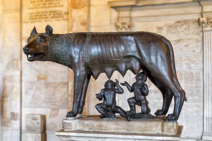 Estatua de bronce de la Loba Capitolina de Roma
