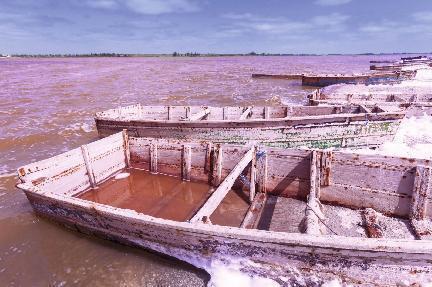 Lago Rosa, sal, Senegal