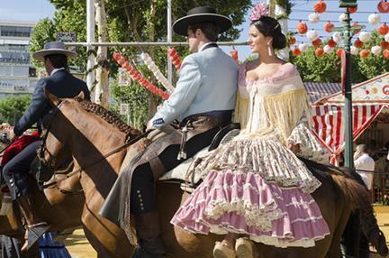 Jinete con su caballo, icono de la Feria de Abril de Sevilla