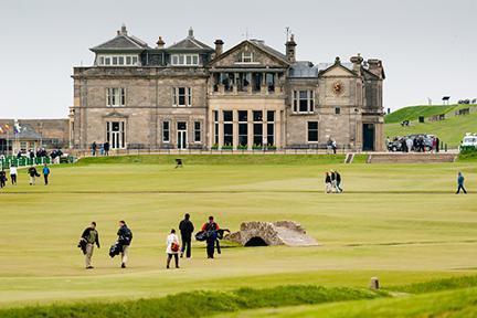 Famoso campo de golf de St Andrews, Escocia