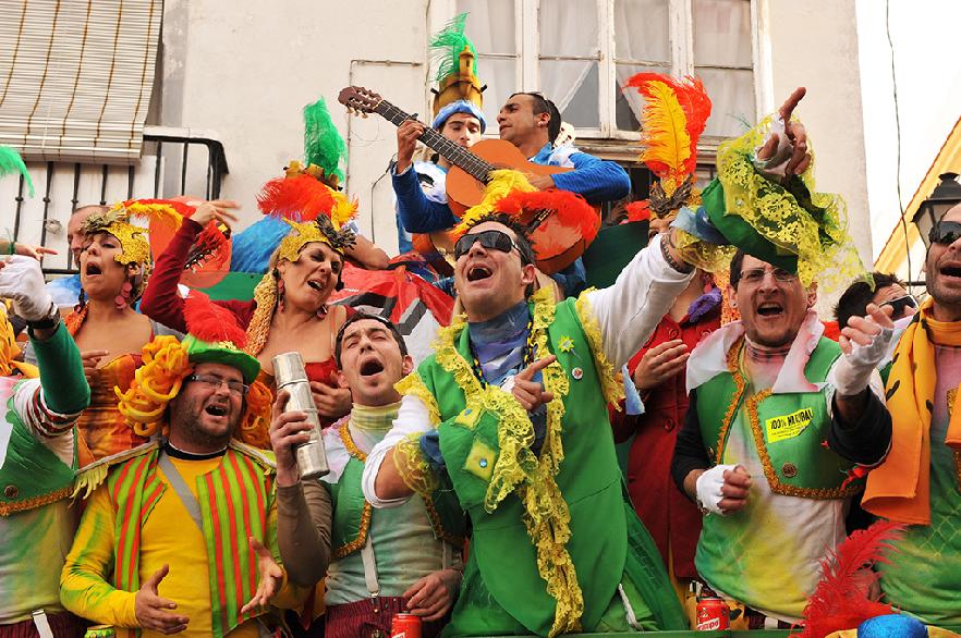 Chirigota en el Carnaval de Cádiz