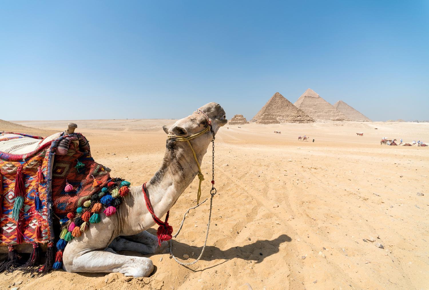 Las pirámides de Giza cercanas a El Cairo