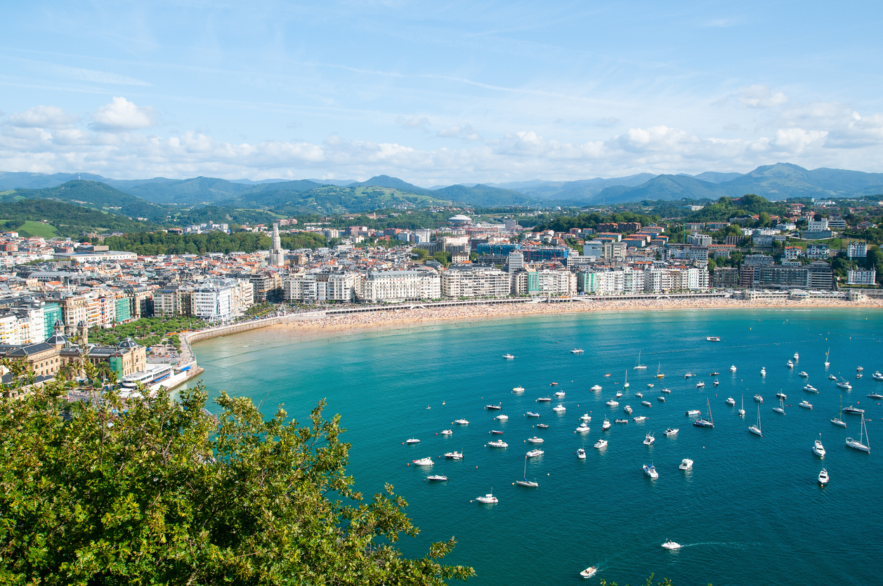 Playa de La Concha en San Sebastión, País Vasco