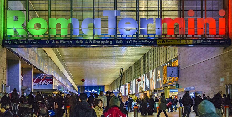 Pasillo principal de la estación Roma Termini, en pleno corazón de la ciudad