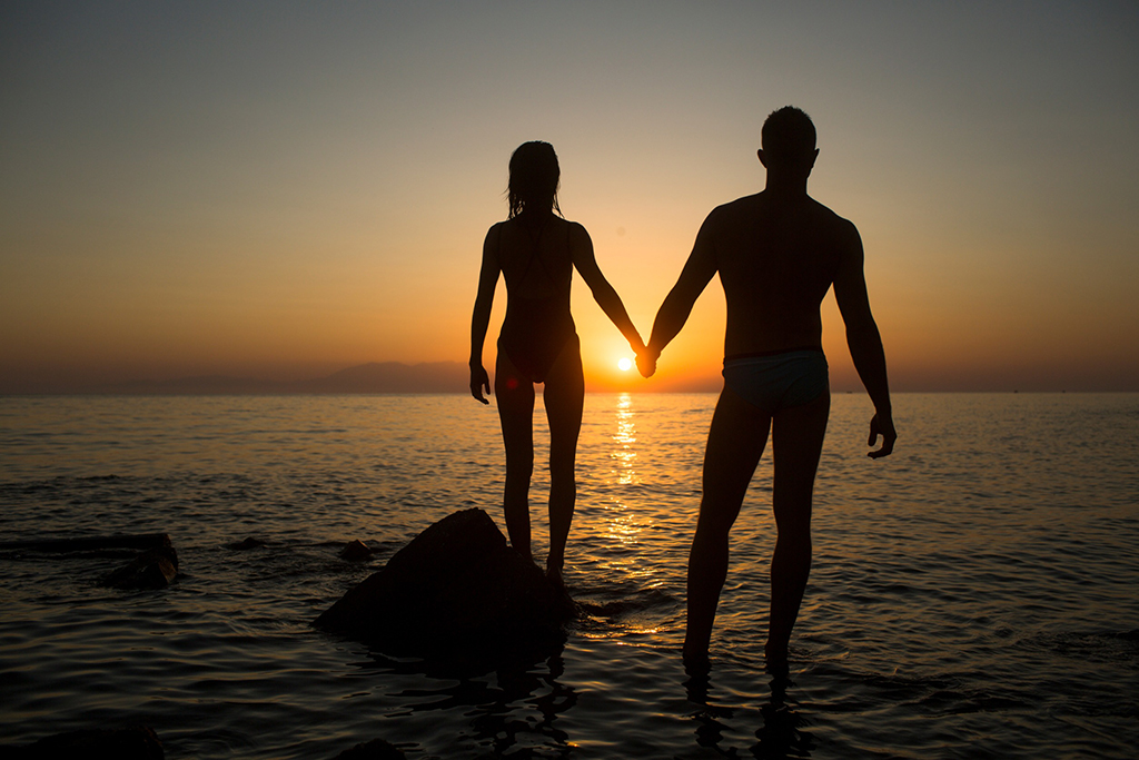 Pareja en la playa