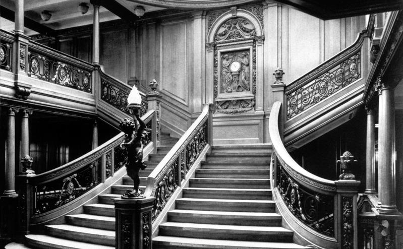 Escalinata del Titanic, una de las muchas muestras de su lujo