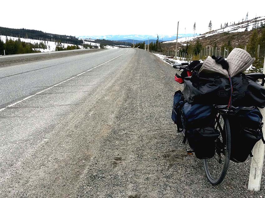 Carretera helada en dirección a Merrit