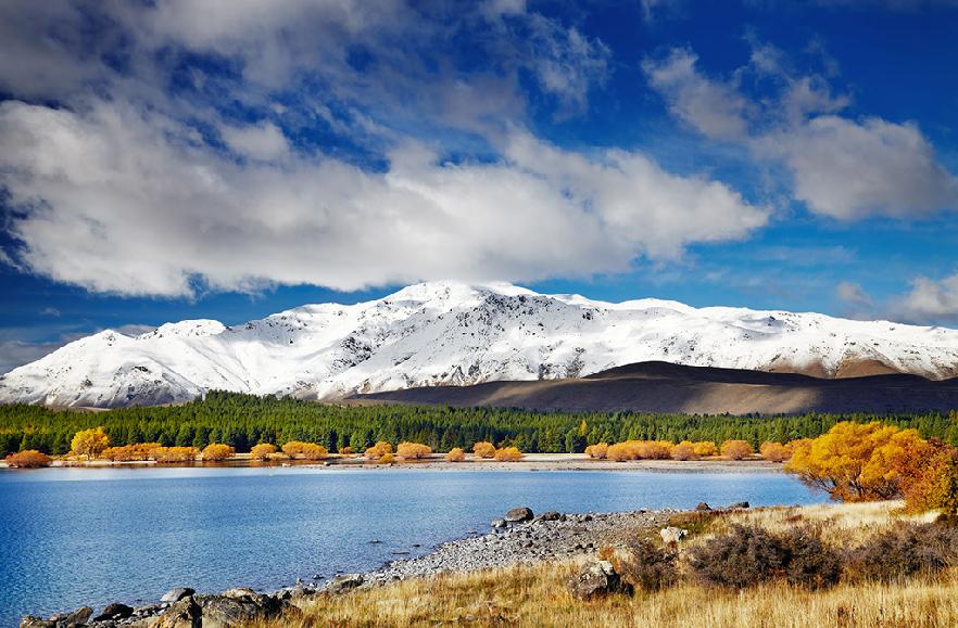 Lago Tekapo en Nueva Zelanda