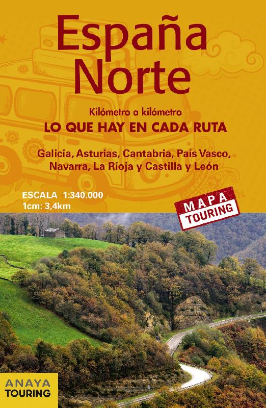 Mapa de carreteras España Norte 1:340.000 -  (desplegable)
