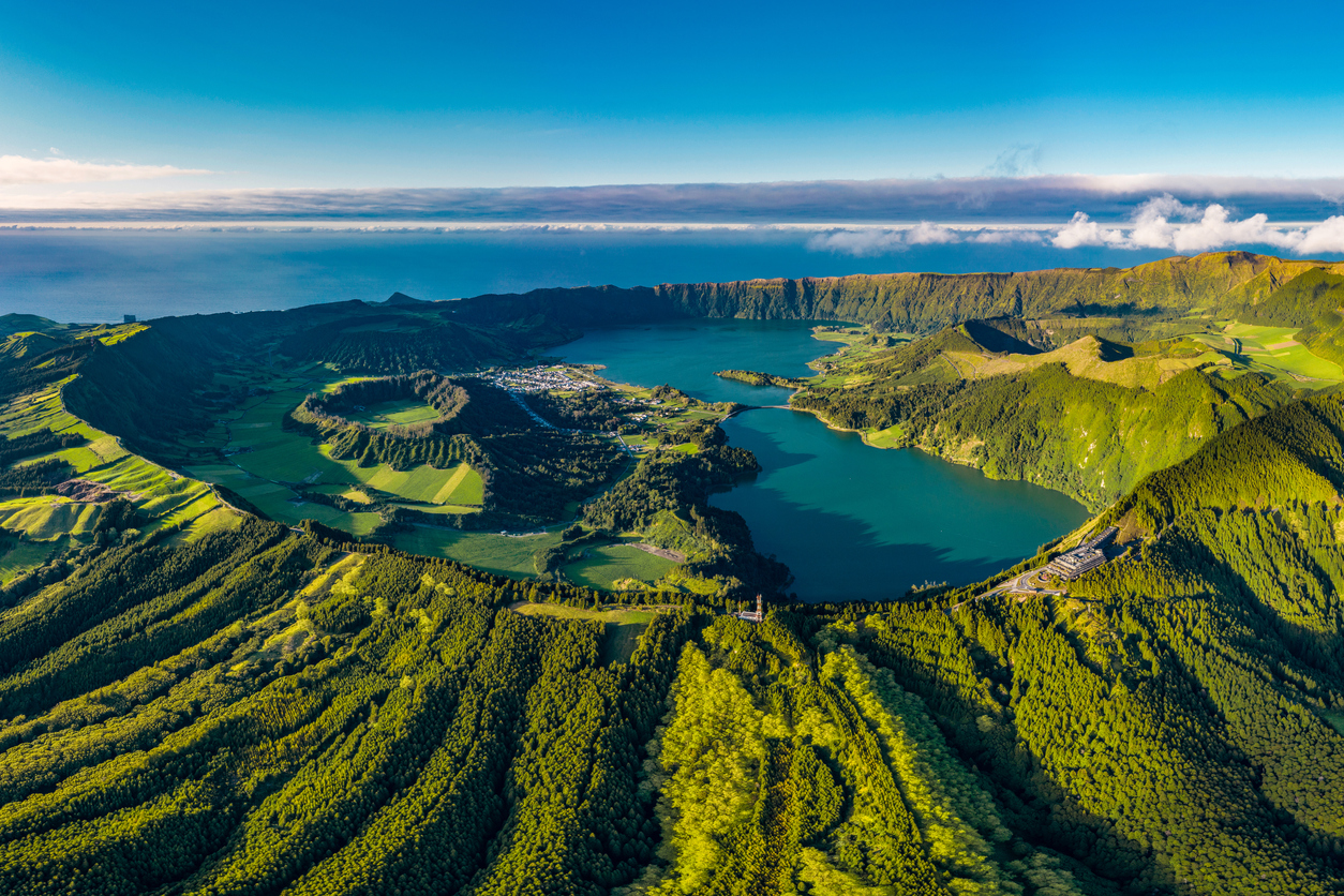 Vista de la isla de Sao Miguel en Azores